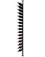 Kessick Somm Single Pole Neck Out Ceiling Mounted Wine Rack Single Wide Black Pole