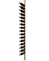 Kessick Somm Single Pole Neck Out Ceiling Mounted Wine Rack Single Wide Gold Pole