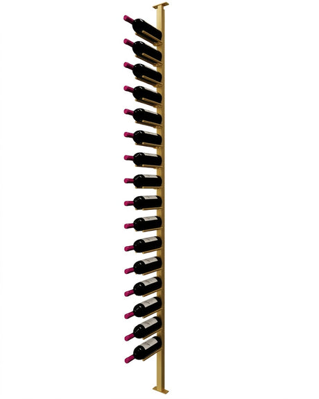 Kessick Somm Single Pole Neck Out Ceiling Mounted Wine Rack Single Wide Gold Pole