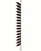 Kessick Somm Single Pole Neck Out Ceiling Mounted Wine Rack Single Wide Silver Pole