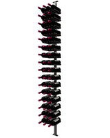 Kessick Somm Single Pole Neck Out Ceiling Mounted Wine Rack Triple Wide Black Pole