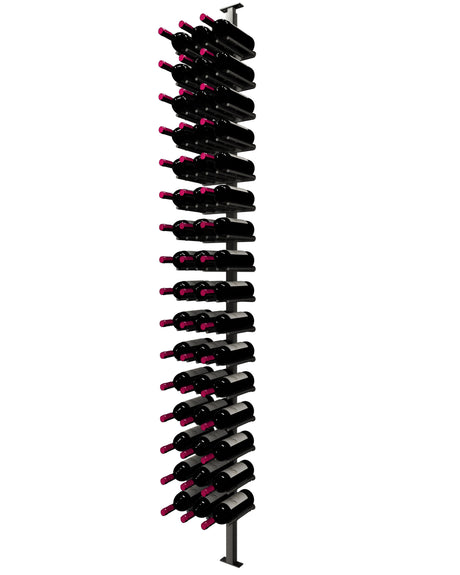 Kessick Somm Single Pole Neck Out Ceiling Mounted Wine Rack Triple Wide Black Pole