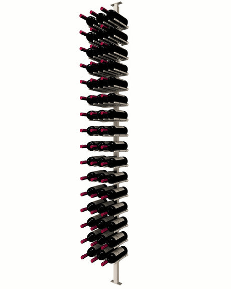 Kessick Somm Single Pole Neck Out Ceiling Mounted Wine Rack Triple Wide Silver Pole