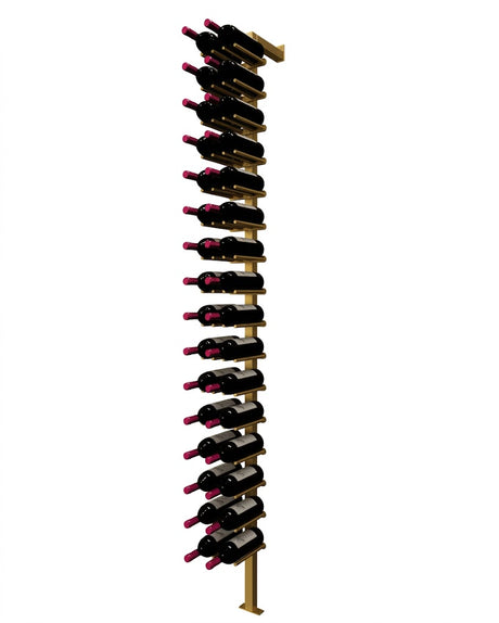 Kessick Somm Single Pole Neck Out Wall Mounted Wine Rack Double Wide Gold Pole