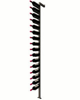 Kessick Somm Single Pole Neck Out Wall Mounted Wine Rack Single Wide Black Pole