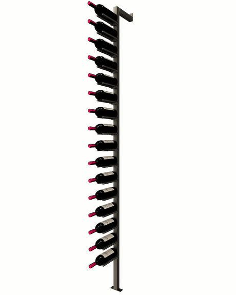 Kessick Somm Single Pole Neck Out Wall Mounted Wine Rack Single Wide Black Pole