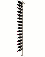 Kessick Somm Single Pole Neck Out Wall Mounted Wine Rack Single Wide Silver Pole