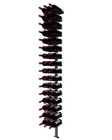 Kessick Somm Single Pole Neck Out Wall Mounted Wine Rack Triple Wide Black Pole