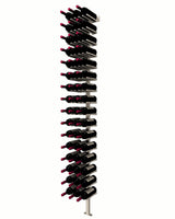Kessick Somm Single Pole Neck Out Wall Mounted Wine Rack Triple Wide Silver Pole