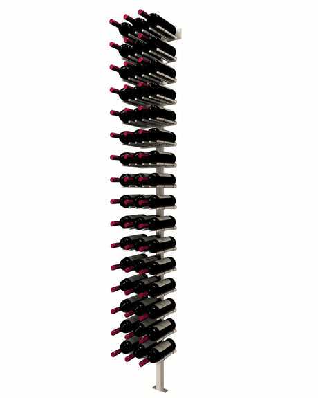Kessick Somm Single Pole Neck Out Wall Mounted Wine Rack Triple Wide Silver Pole