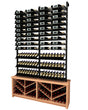Kessick Somm SV25 3 Pole Parallel Shelf with 2 Display Rows and Base Chevron Cabinet displaying 268 bottles