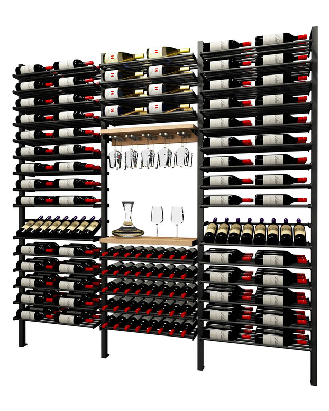 Kessick Somm SV26 4 Pole Floor to Wall displaying 248 bottles with stemware rack and tasting station