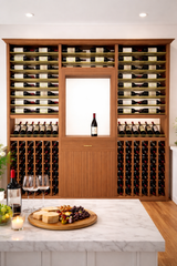 Kessick Tower Series 276-Bottle Hardwood Wine Cabinet