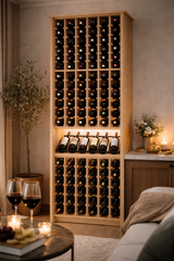 Kessick Tower Series 120-Bottle Hardwood Wine Cabinet