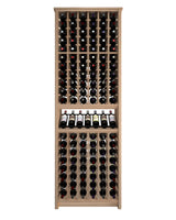 Kessick Tower Series 120-Bottle Hardwood Wine Cabinet