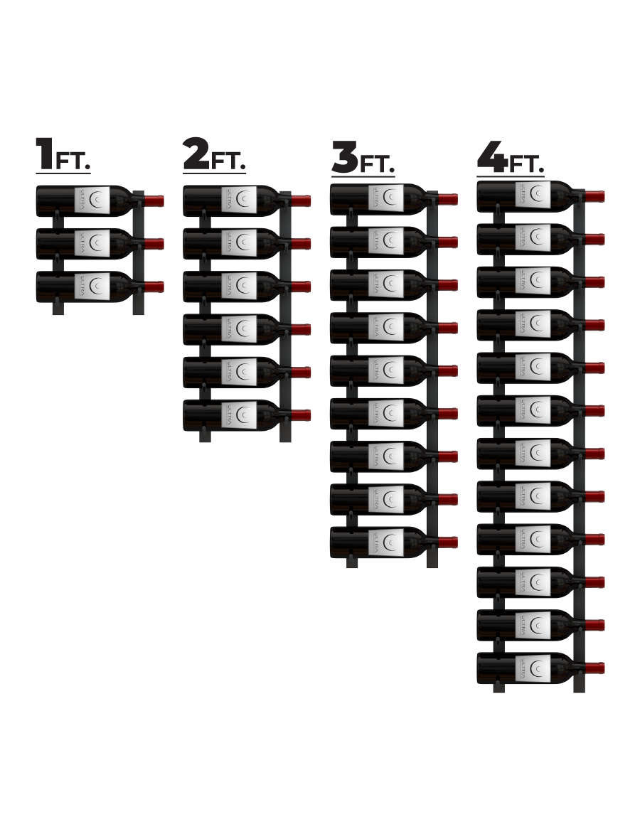 Ultra E-Series Wall Rails (3-36 Bottles)