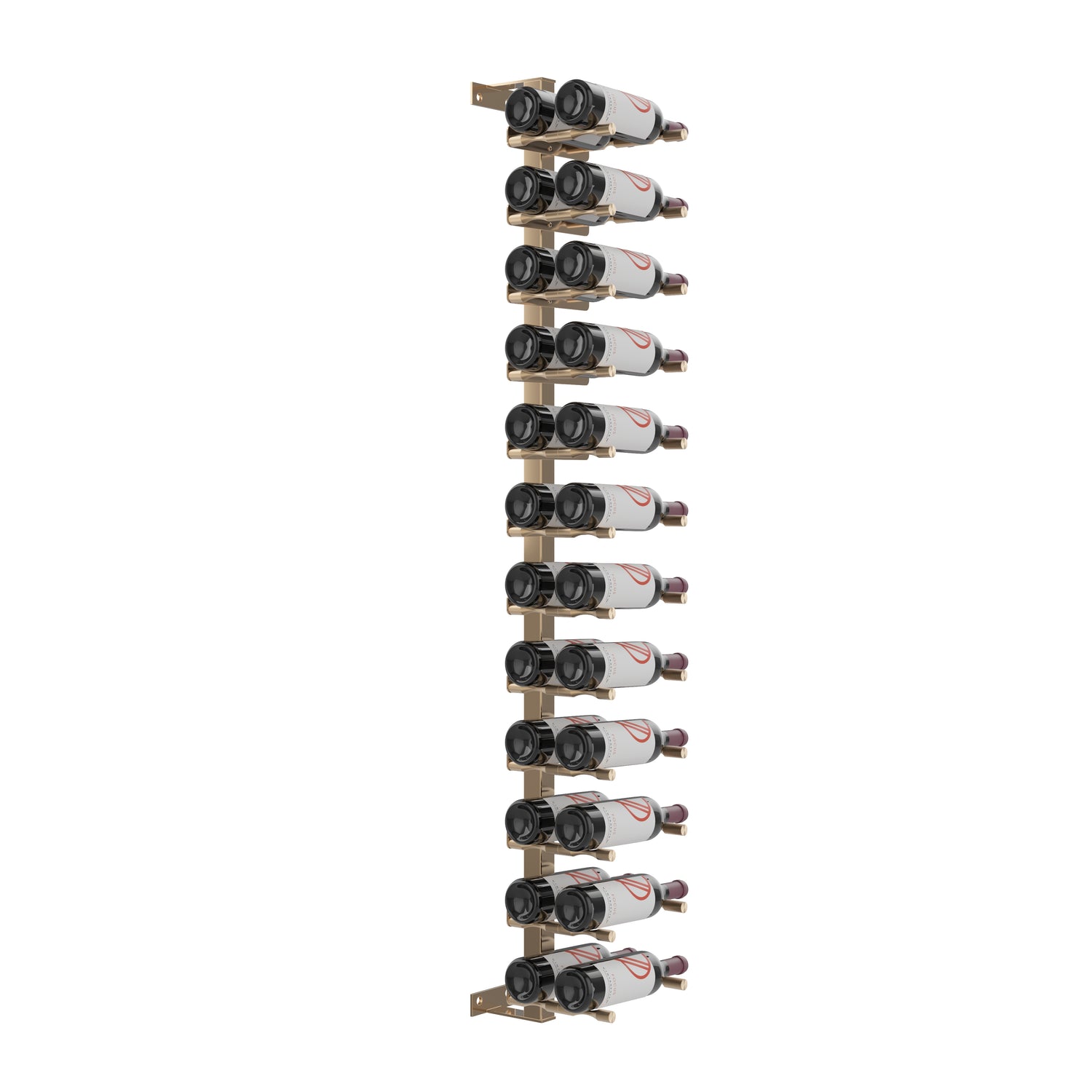 VintageView Vino Pins Wall Mounted Wine Rack Post Kit — 12 to 36 Bottle Label-Forward Display