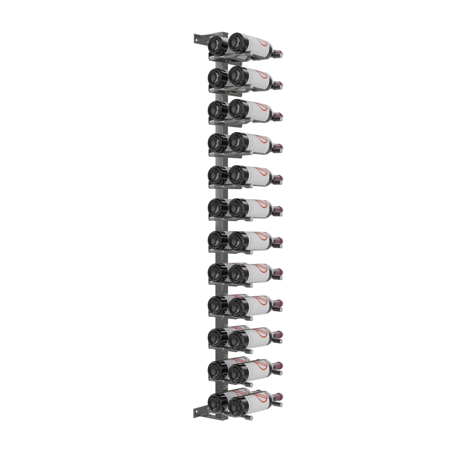 VintageView Vino Pins Wall Mounted Wine Rack Post Kit — 12 to 36 Bottle Label-Forward Display