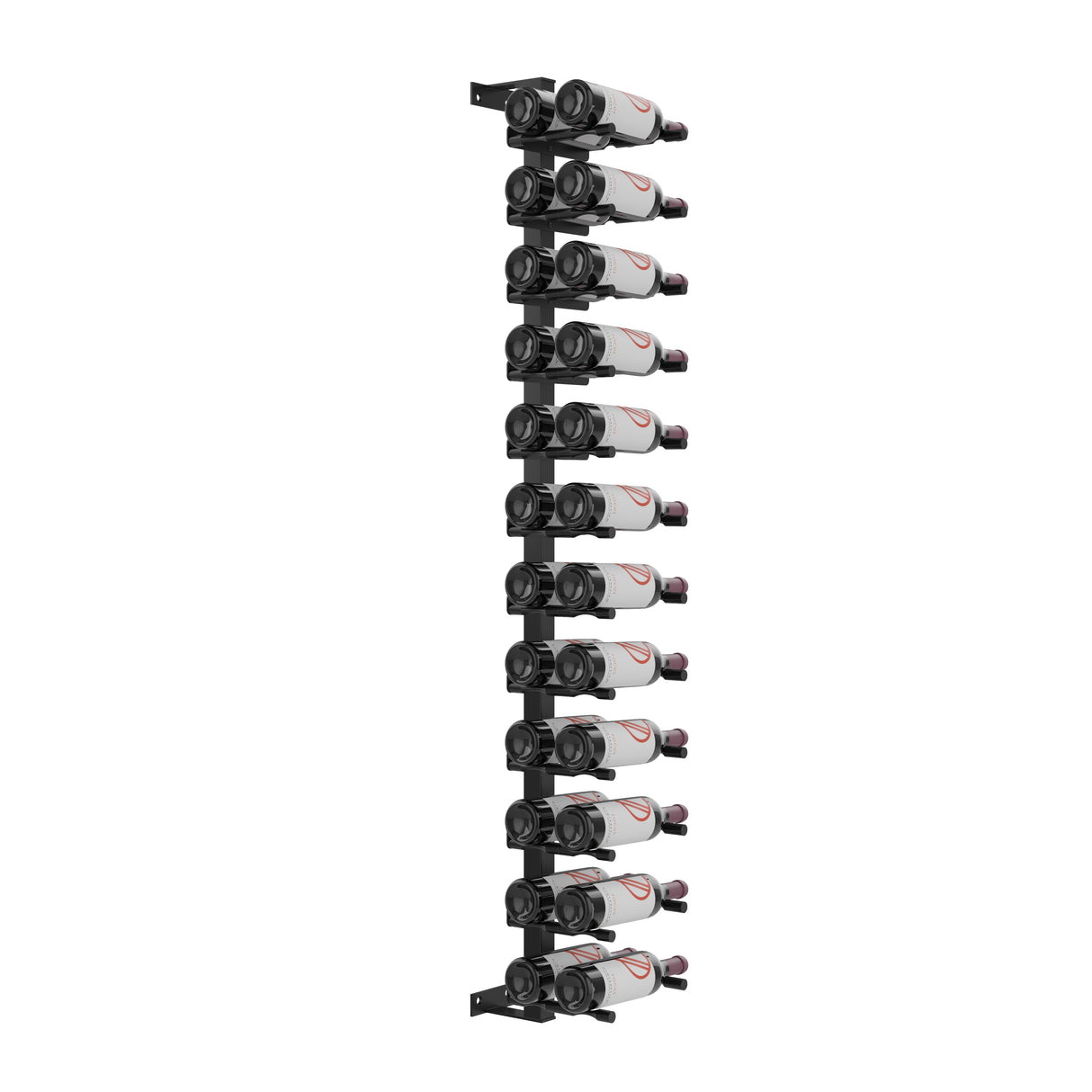 VintageView Vino Pins Wall Mounted Wine Rack Post Kit — 12 to 36 Bottle Label-Forward Display