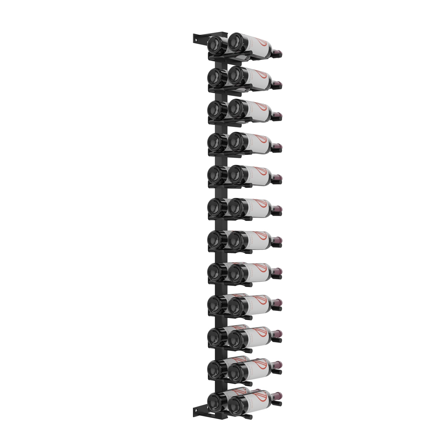 VintageView Vino Pins Wall Mounted Wine Rack Post Kit — 12 to 36 Bottle Label-Forward Display