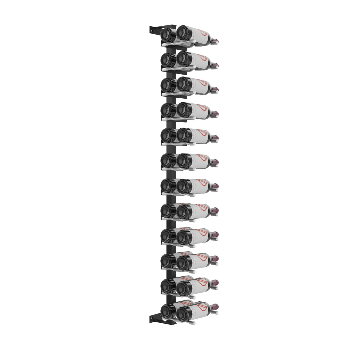 VintageView Vino Pins Wall Mounted Wine Rack Post Kit — 12 to 36 Bottle Label-Forward Display
