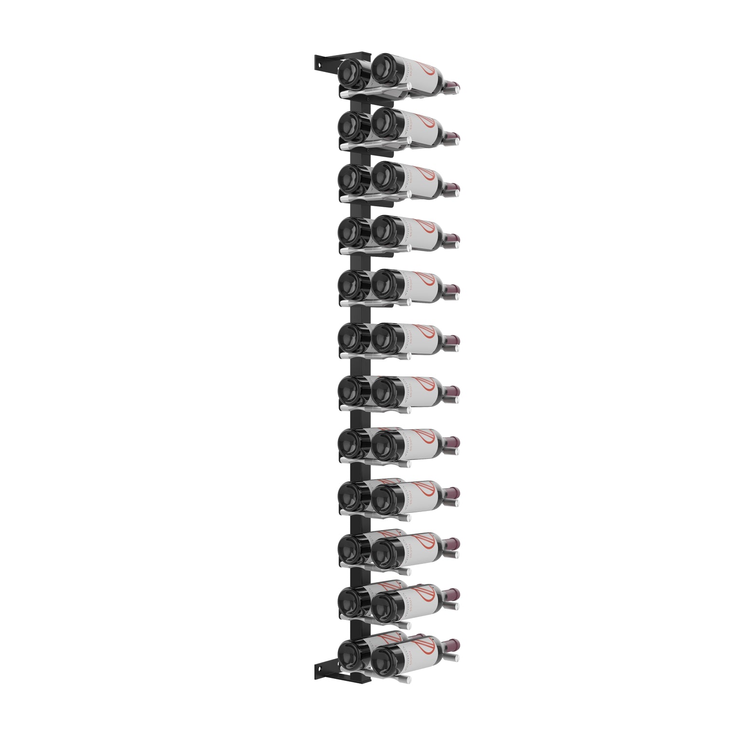 VintageView Vino Pins Wall Mounted Wine Rack Post Kit — 12 to 36 Bottle Label-Forward Display