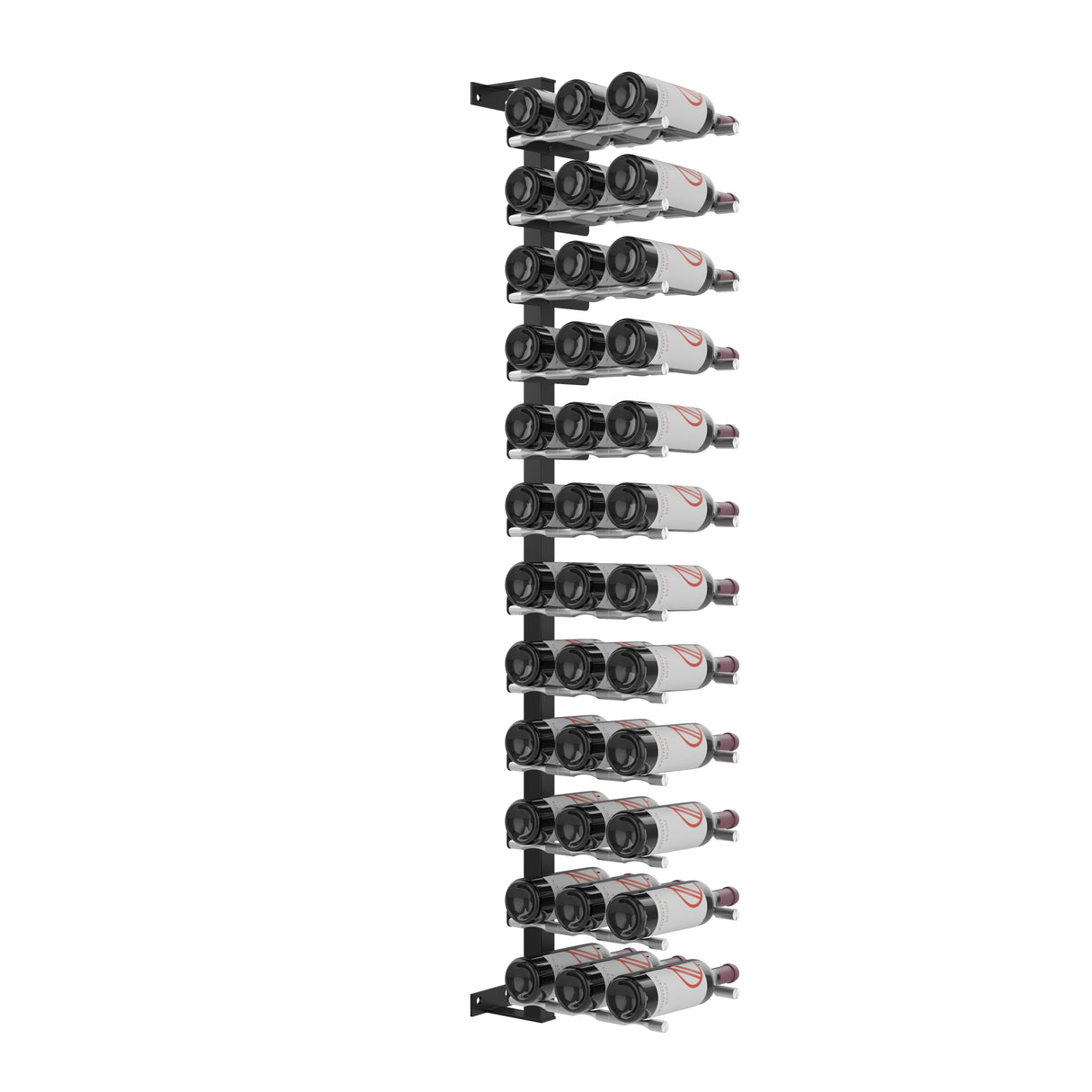 VintageView Vino Pins Wall Mounted Wine Rack Post Kit — 12 to 36 Bottle Label-Forward Display