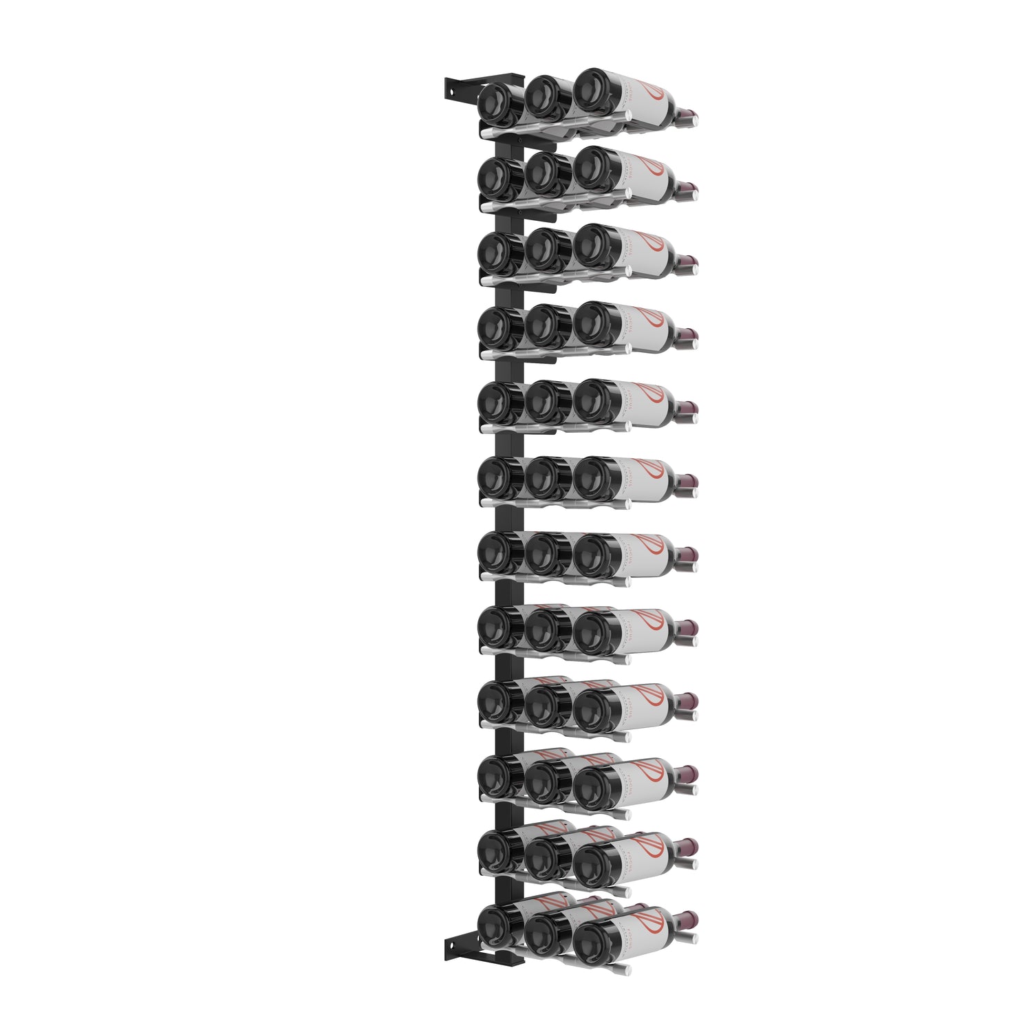 VintageView Vino Pins Wall Mounted Wine Rack Post Kit — 12 to 36 Bottle Label-Forward Display