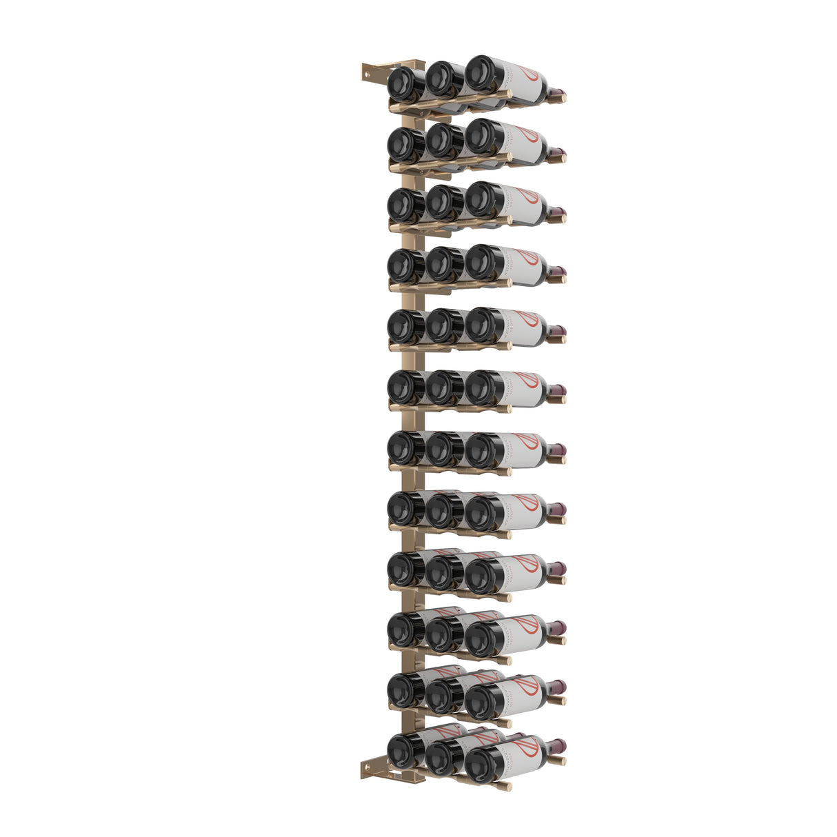 VintageView Vino Pins Wall Mounted Wine Rack Post Kit — 12 to 36 Bottle Label-Forward Display