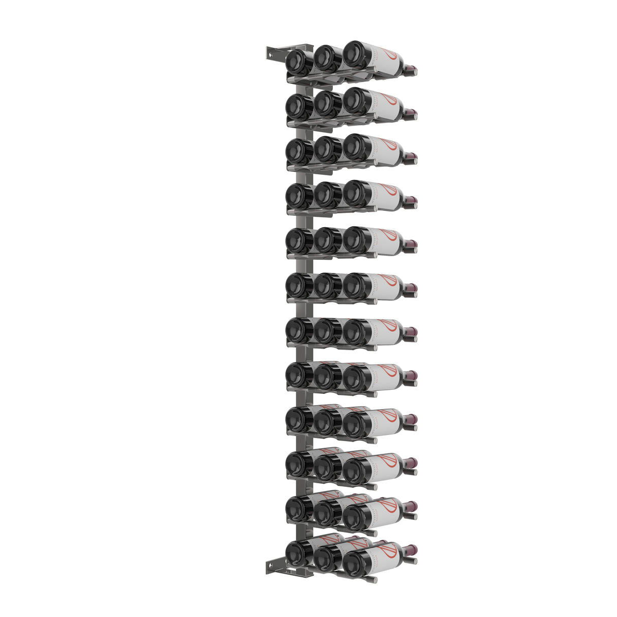 VintageView Vino Pins Wall Mounted Wine Rack Post Kit — 12 to 36 Bottle Label-Forward Display