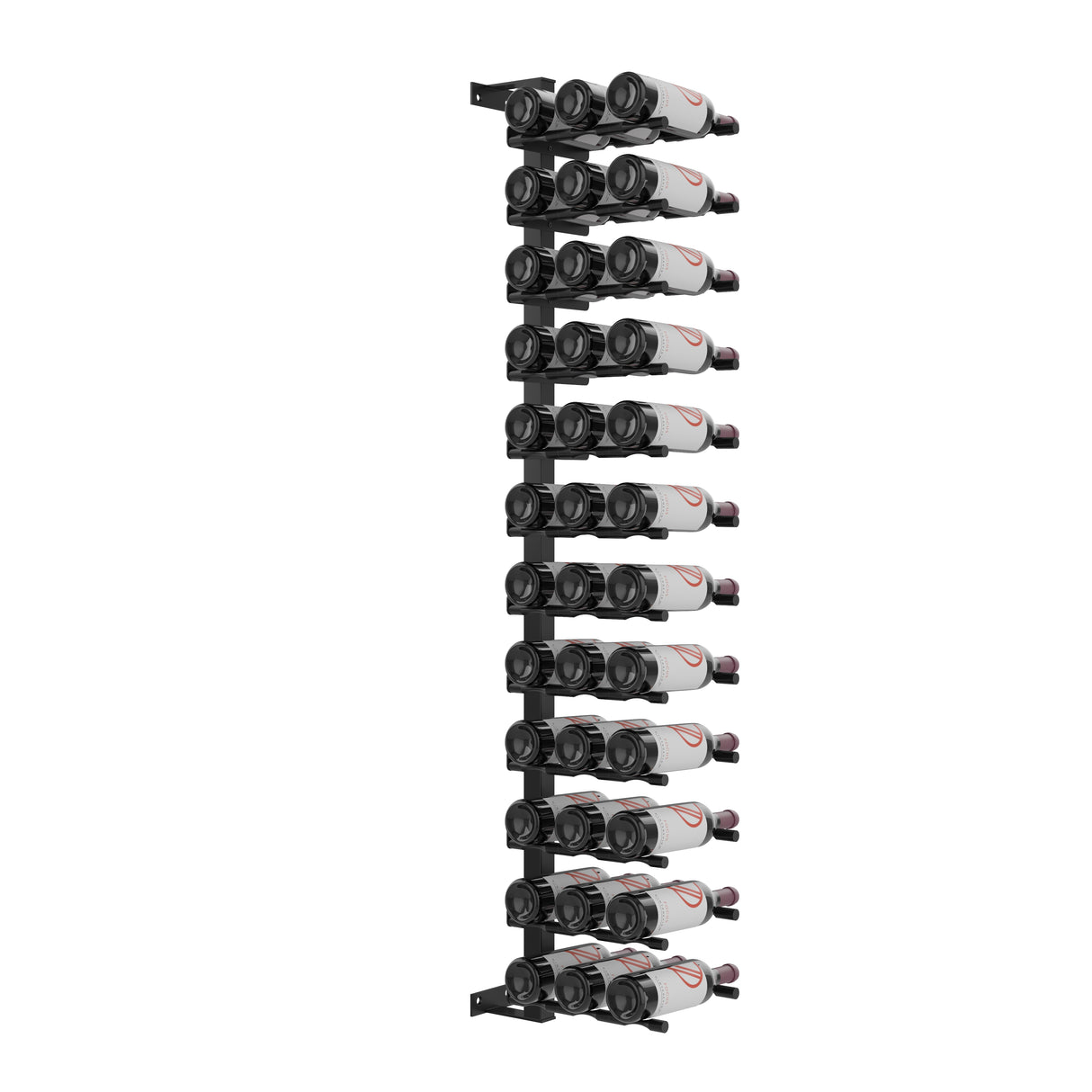 VintageView Vino Pins Wall Mounted Wine Rack Post Kit — 12 to 36 Bottle Label-Forward Display
