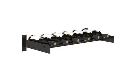 VintageView Evolution Wine Wall Cork Ledge 5 6 Bottles 2 Columns Matte Black