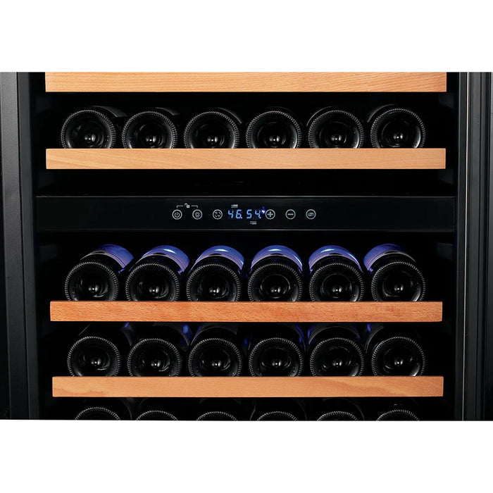 Smith & Hanks 166 Bottle Dual Zone Wine Cooler, Stainless Steel Door Trim