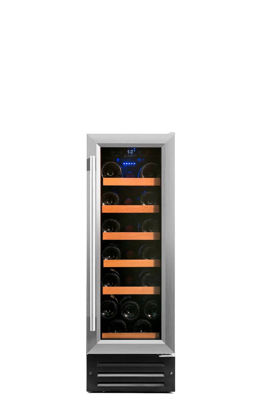 Smith & Hanks 19 Bottle Single Zone Wine Cooler, Stainless Steel Door Trim