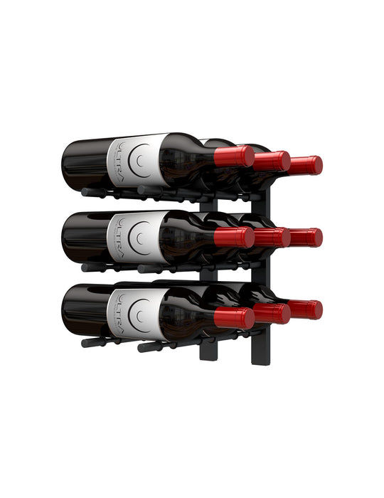 HZ Wall Rails - 1FT Metal Wine Rack (3 To 9 Bottles)