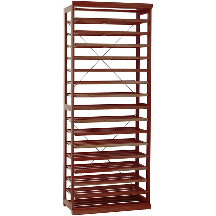 N'FINITY Walnut Label-View Wine Rack Kit with Rolling Shelves