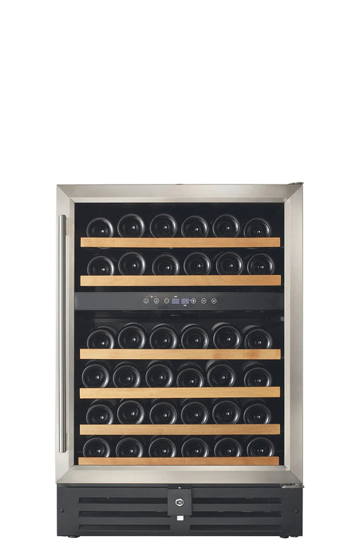 Smith & Hanks 46 Bottle Dual Zone Wine Cooler, Stainless Steel Door Trim