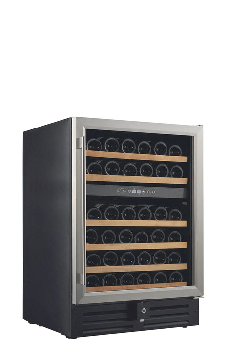 Smith & Hanks 46 Bottle Dual Zone Wine Cooler, Stainless Steel Door Trim