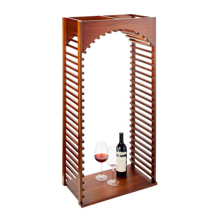 N'FINITY Walnut Stackable 4 Foot Wine Rack - Archway and Tabletop