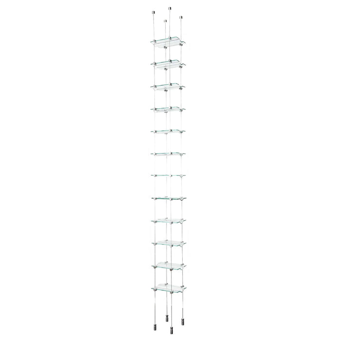 Blue Grouse 12 Bottle Float Cable Wine Racking Display Kit