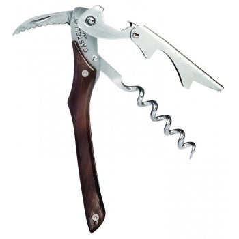 Castello™ Waiter's Corkscrew- Real Buffalo Horn Handle In Silver Gift Box