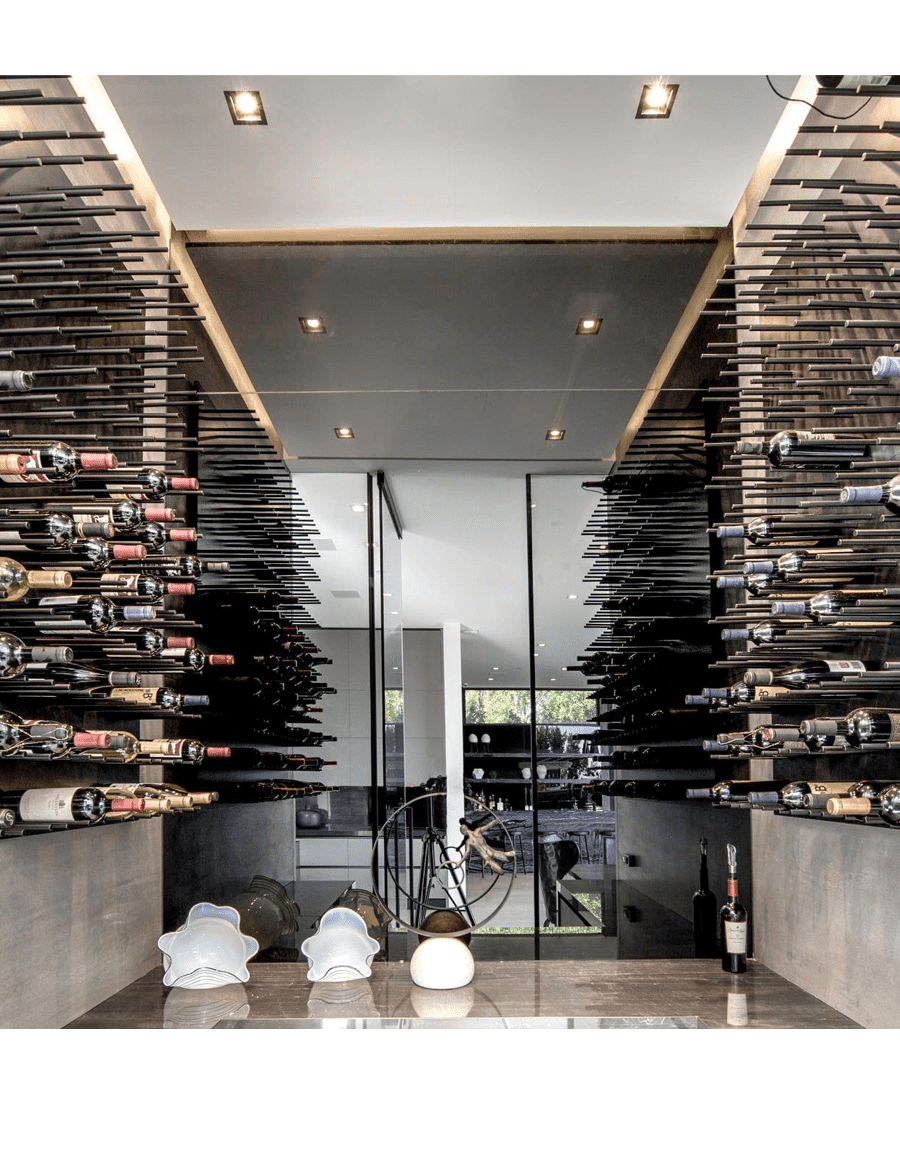 Fusion Wine Wall (Cork Forward) - Black Acrylic (4 Foot)