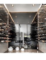 Fusion Wine Wall (Cork Forward) - Black Acrylic (4 Foot)