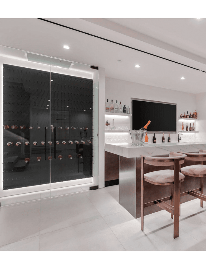 Fusion Wine Wall in a home cellar