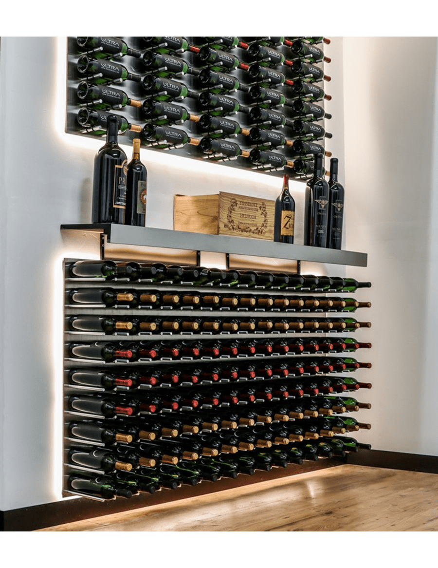 White wall wine discount rack