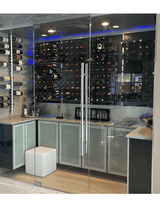 Fusion Wine Wall Panel (Cork Forward) - Black Acrylic (9 Bottles)