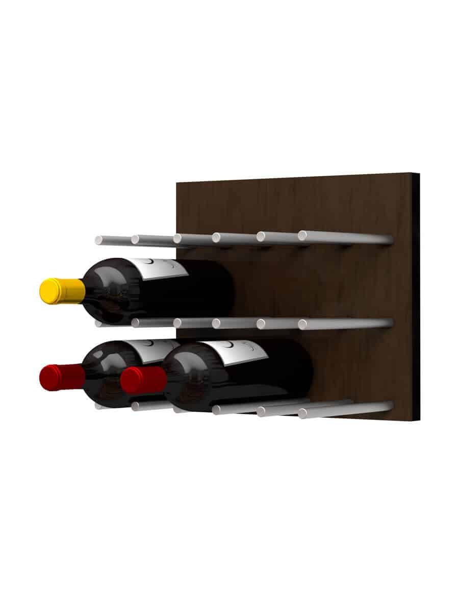 Fusion Wine Wall Panel (Cork Forward) - Dark Finish (9 Bottles)