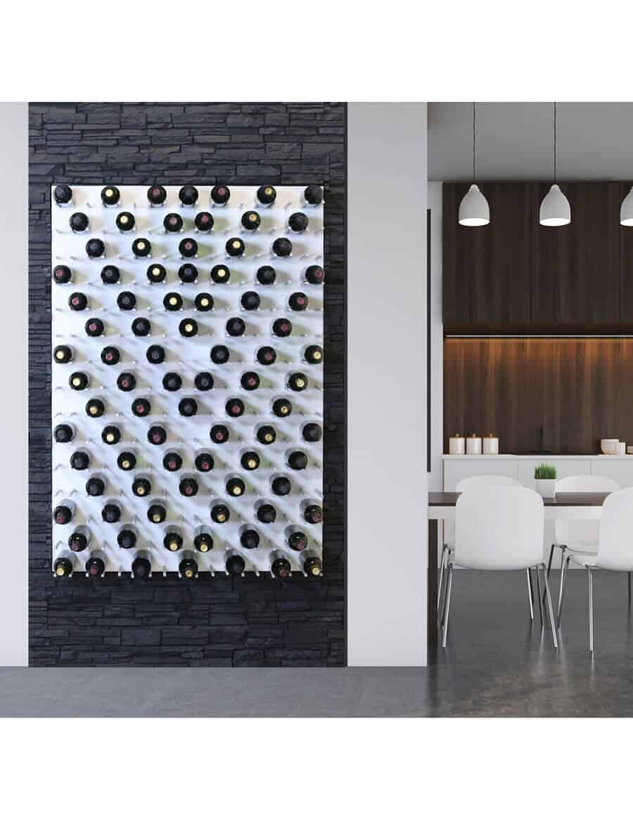 Fusion Wine Wall Panel (Cork Forward) - White Acrylic  (9 Bottles)