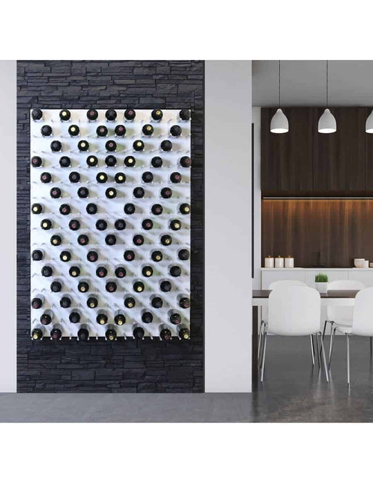 Fusion Wine Wall Panel (Cork Forward) - White Acrylic  (9 Bottles)