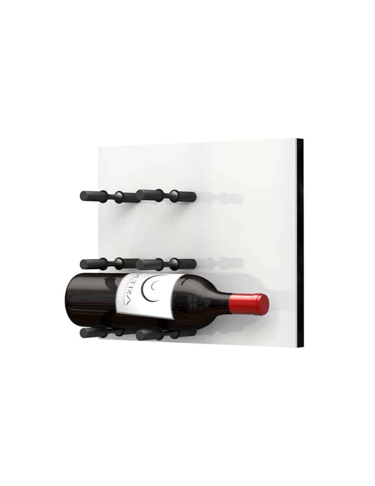 Fusion Wine Wall Panel (Label Forward) - White Acrylic  (3 To 9 Bottles)